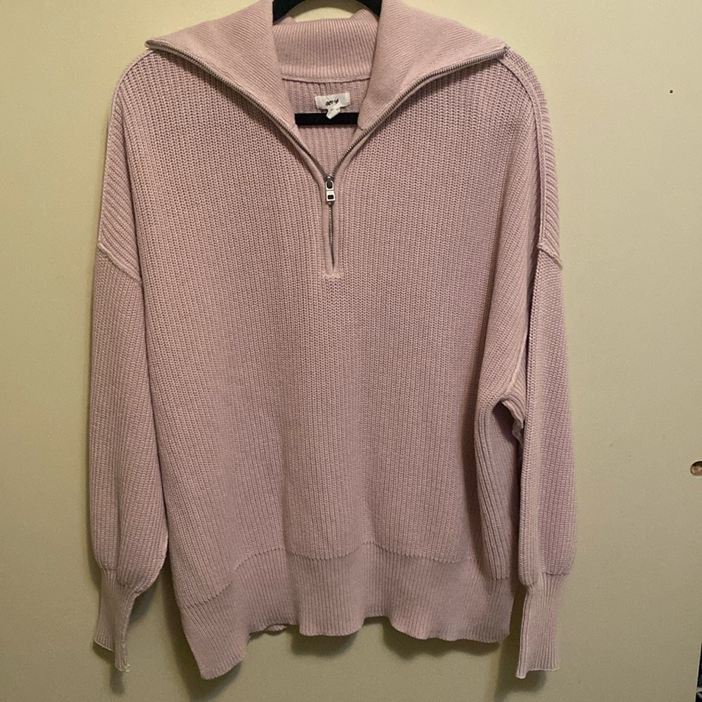 American Eagle oversized zip sweater